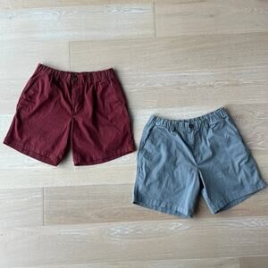 Bearbottom Men's Stretch 7" Shorts Large Maroon Gray Large